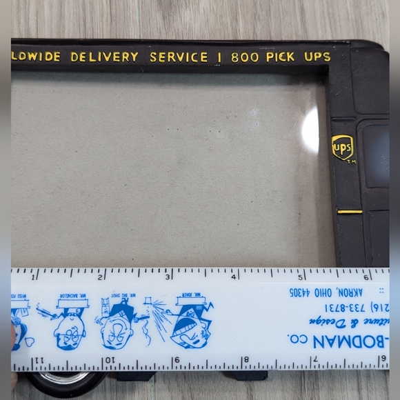 Truck Picture Frame "UPS DRIVER TRUCK" 4x6 Vintage Brown - Picture 8 of 11